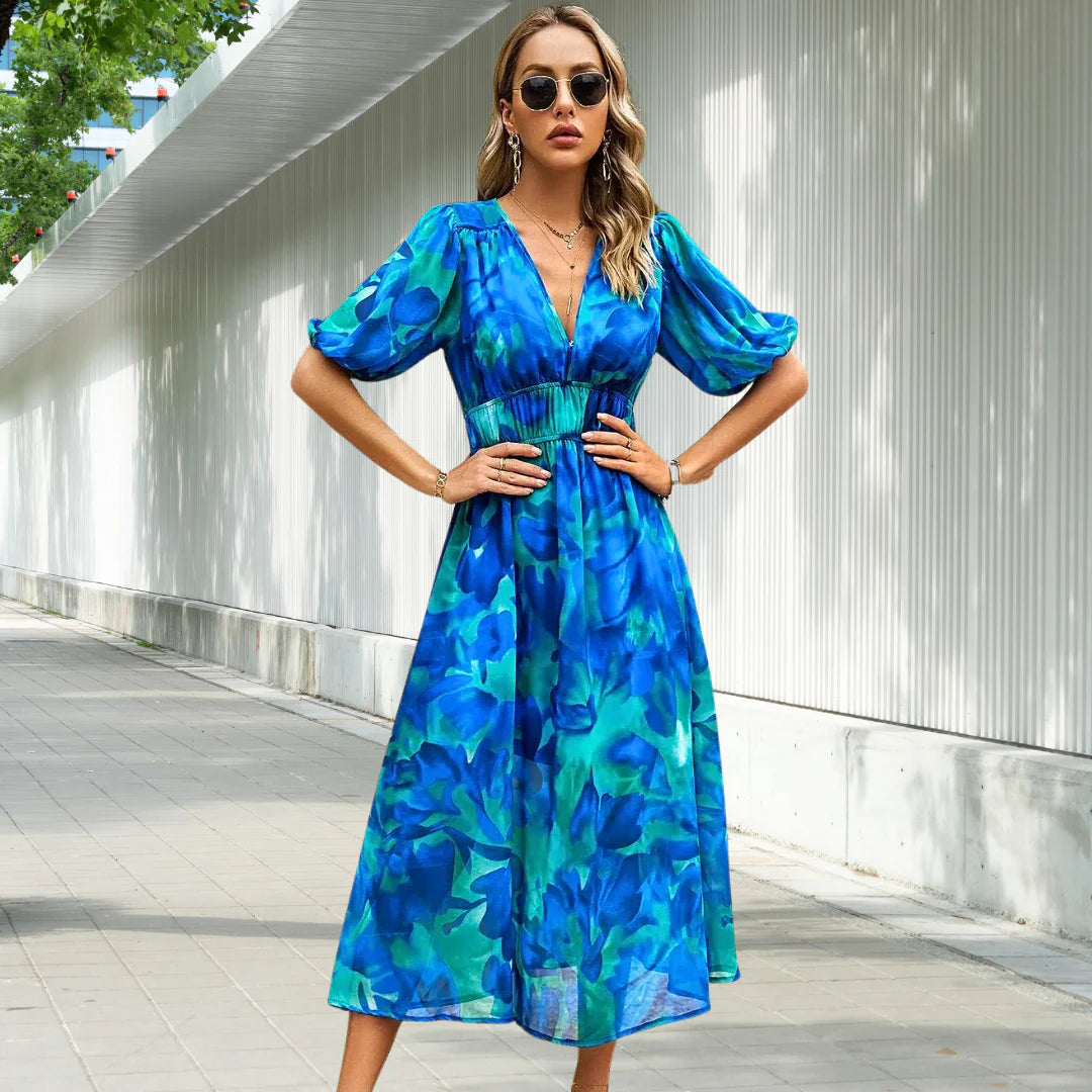 Isolde | V-neck midi dress