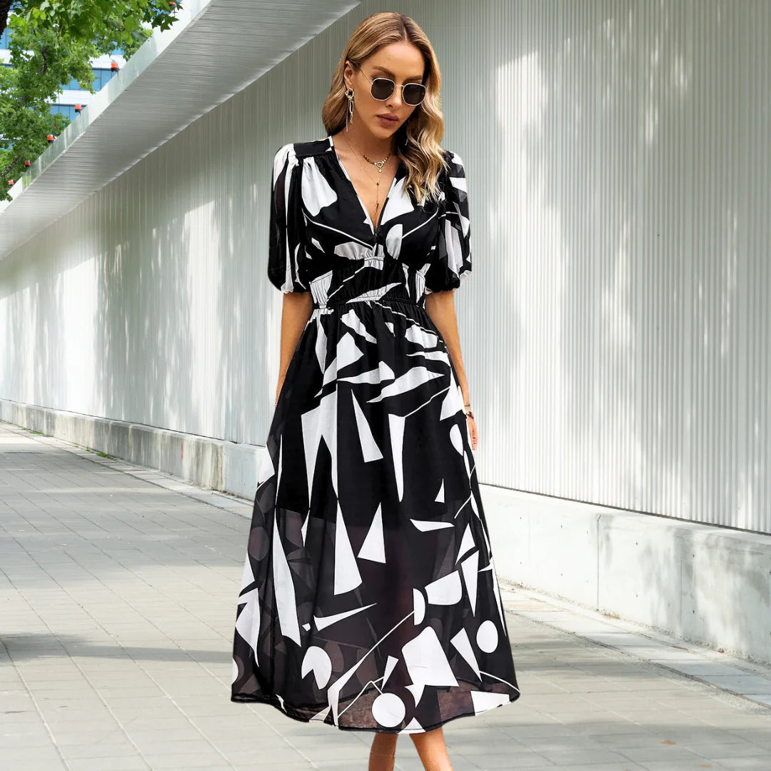 Isolde | V-neck midi dress