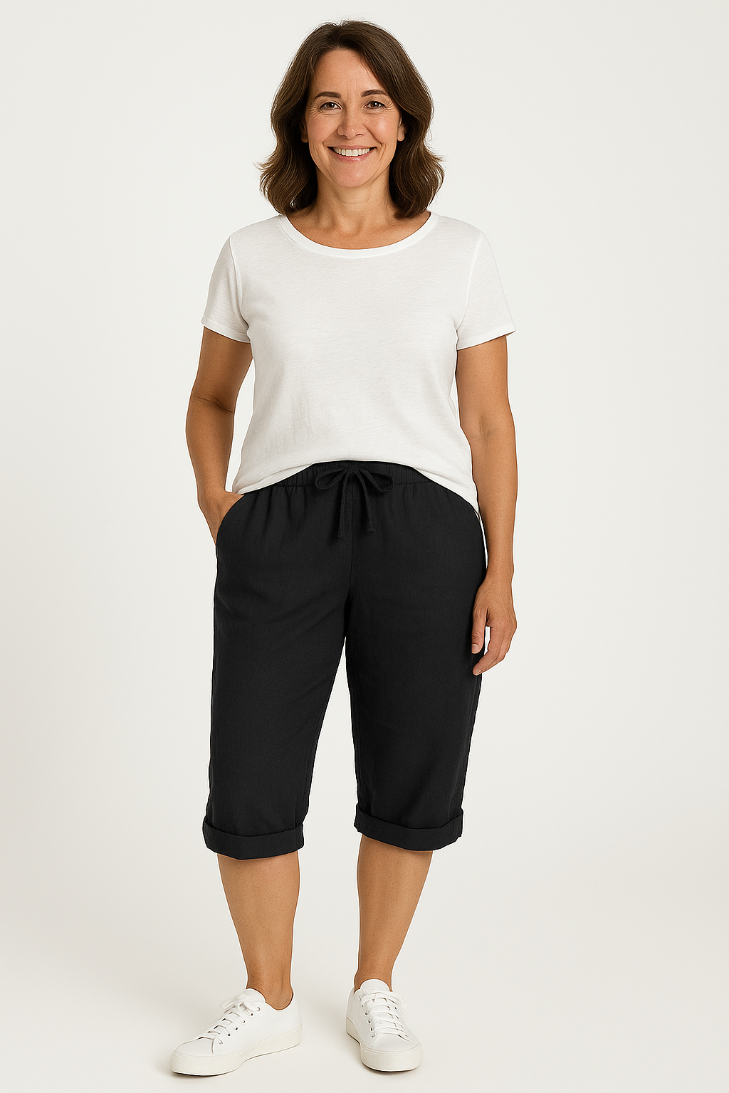 Emma | Cotton-Linen Women's Pants