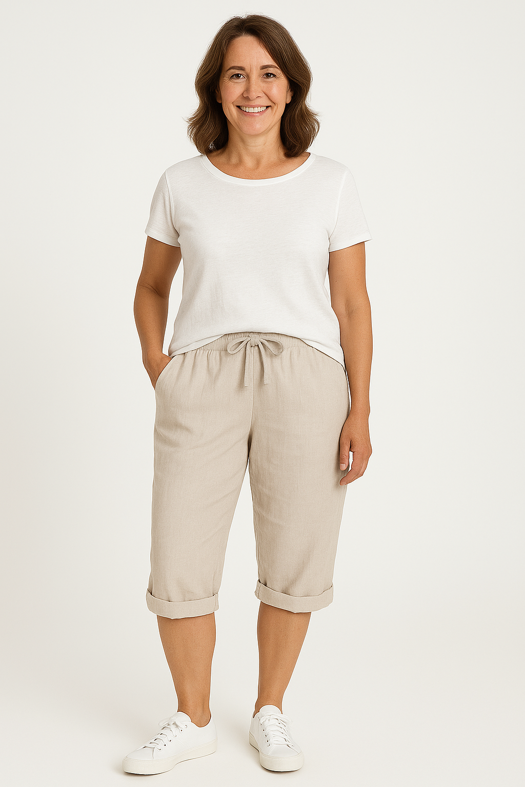 Emma | Cotton-Linen Women's Pants