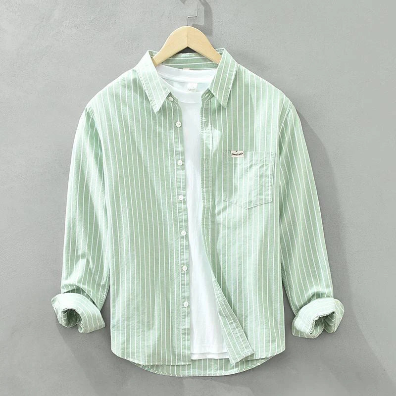 Flick™ | Chic Cotton Striped Over Shirt