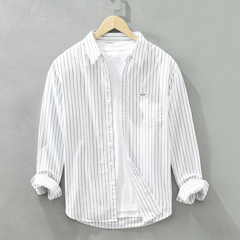 Flick™ | Chic Cotton Striped Over Shirt