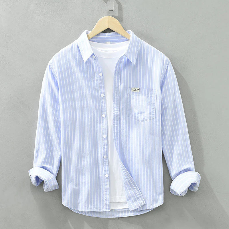 Flick™ | Chic Cotton Striped Over Shirt