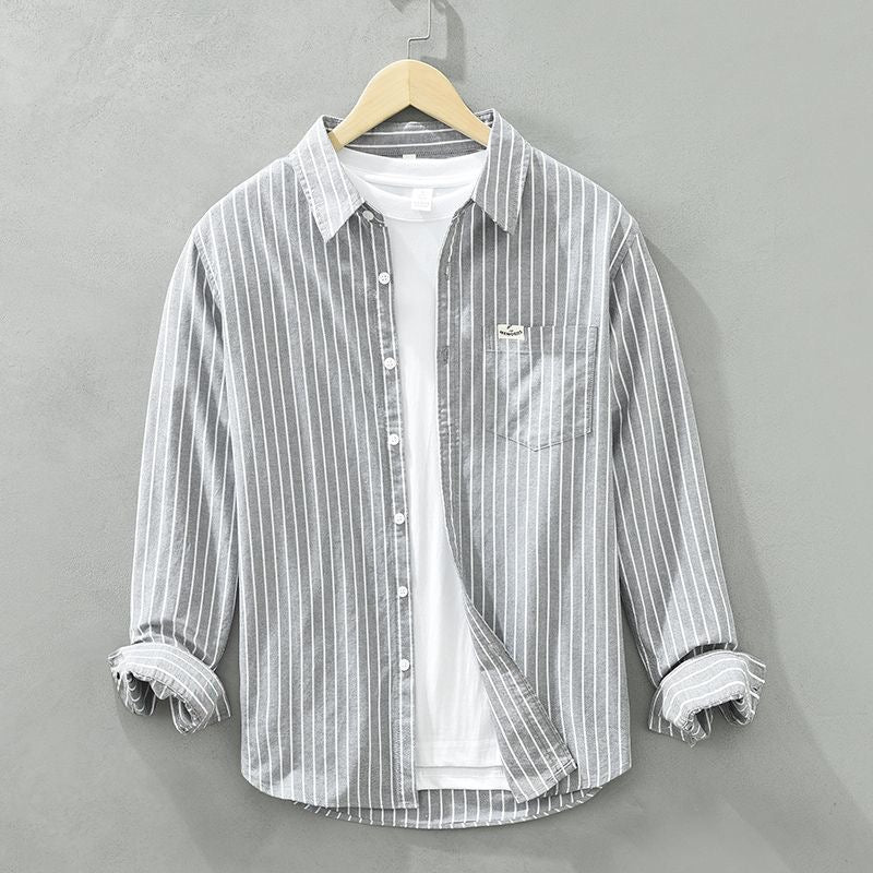 Flick™ | Chic Cotton Striped Over Shirt