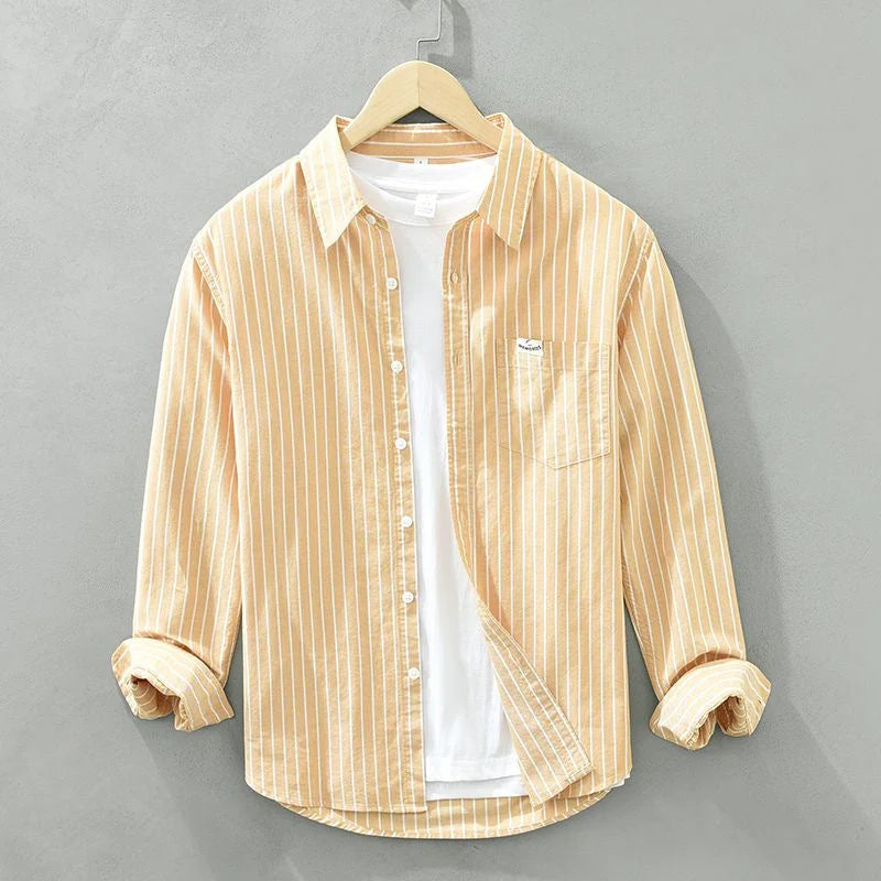 Flick™ | Chic Cotton Striped Over Shirt