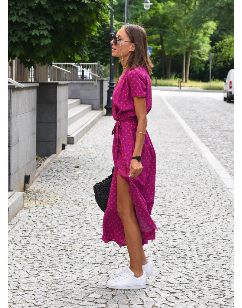Hazal | V-Neck Floral Maxi Dress