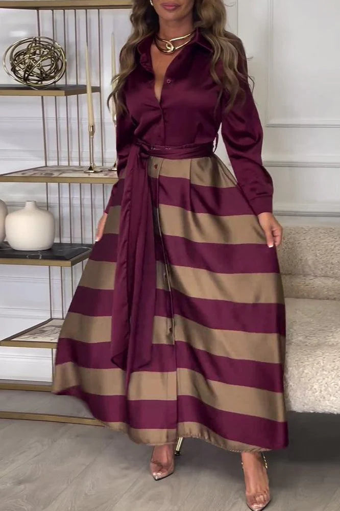 Vienna | Striped Maxi Dress
