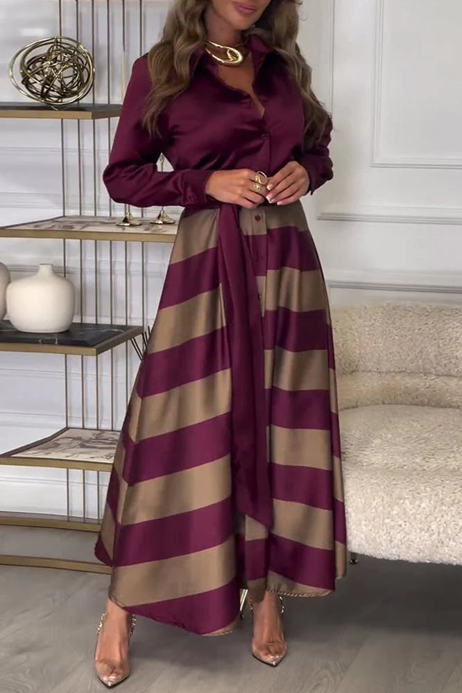 Vienna | Striped Maxi Dress