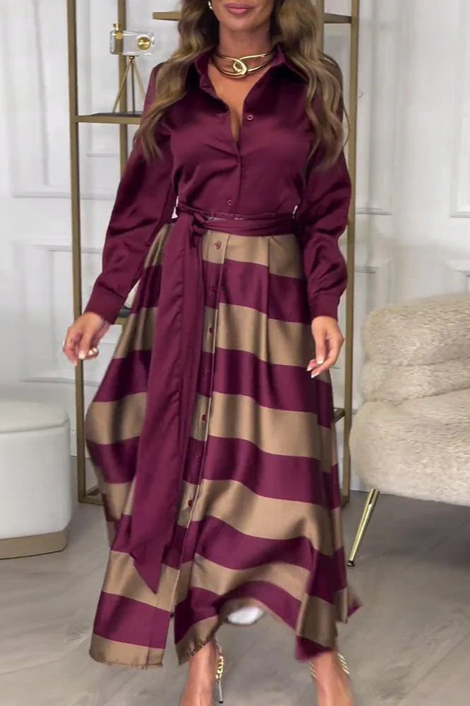 Vienna | Striped Maxi Dress
