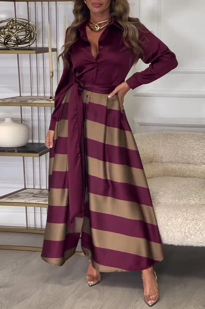 Vienna | Striped Maxi Dress