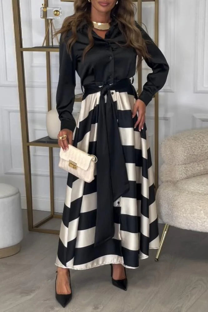Vienna | Striped Maxi Dress