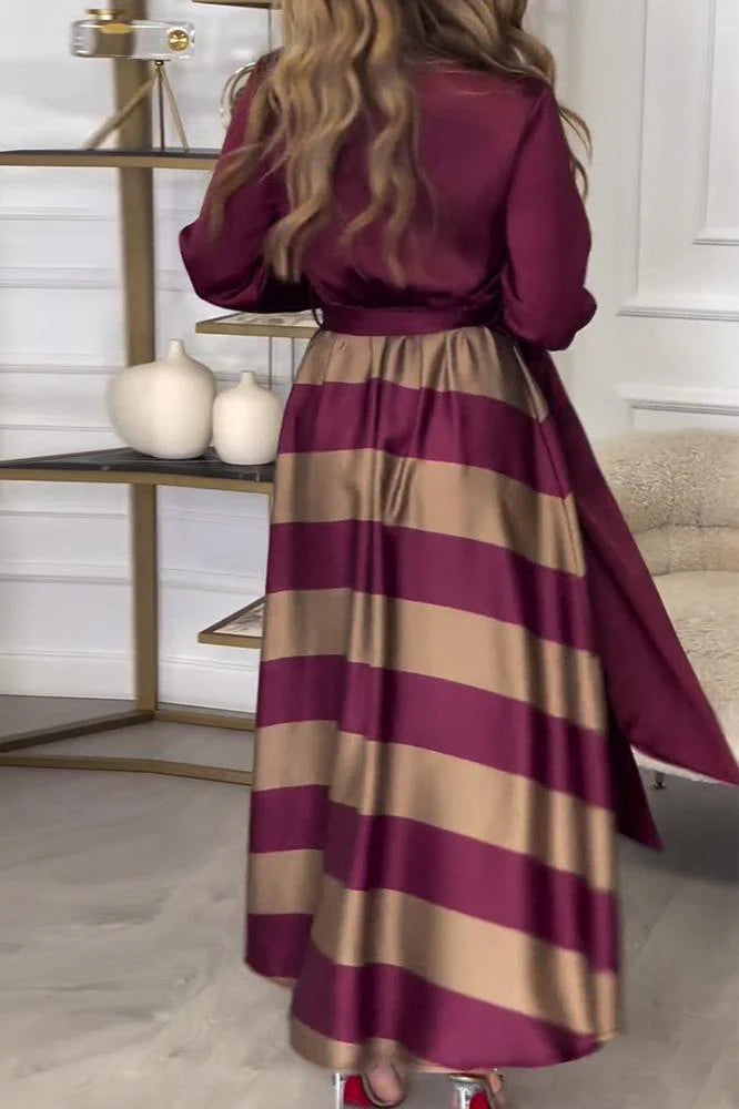 Vienna | Striped Maxi Dress