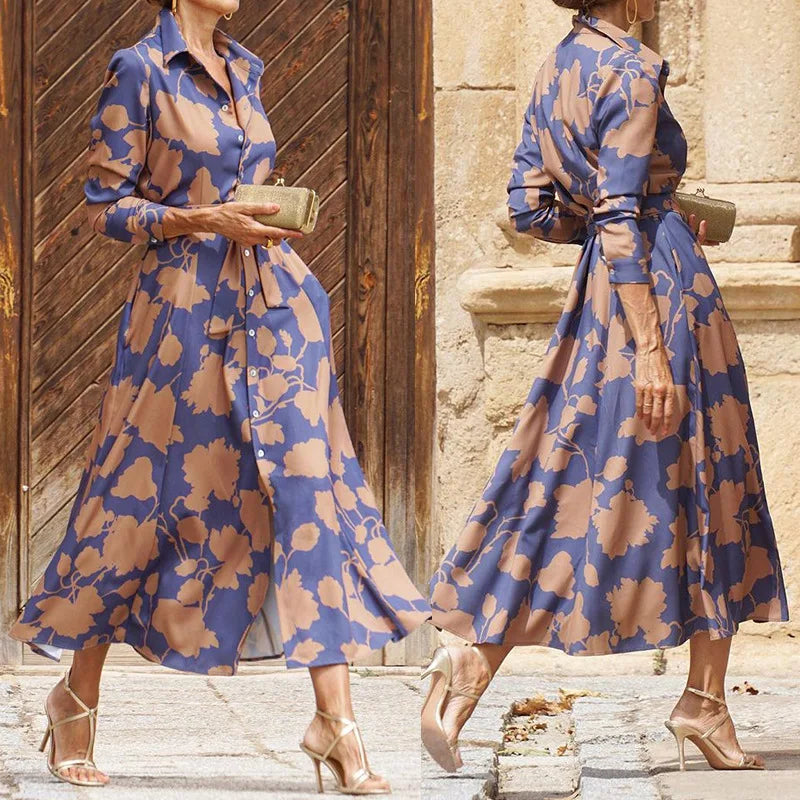 Dionne – V-Neck Dress of Pure Elegance