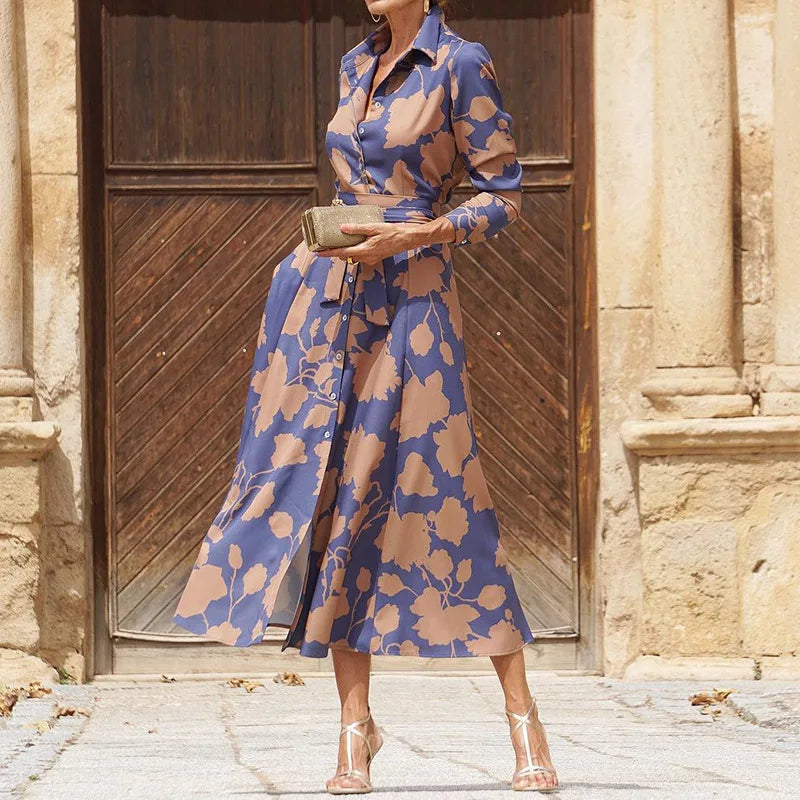 Dionne – V-Neck Dress of Pure Elegance