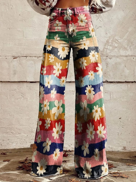 Retro Flower | Vintage Flared Pants Regular price