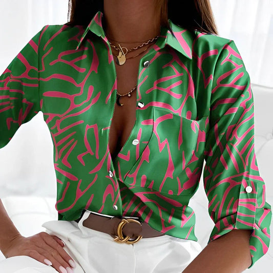 Avril | Elegante Groene Blouse